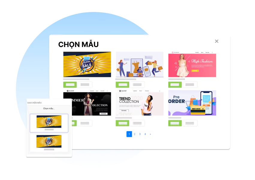 GoLEAD - Lựa chọn mẫu Landing Page phù hợp với đa dạng
                            mẫu thiết kế