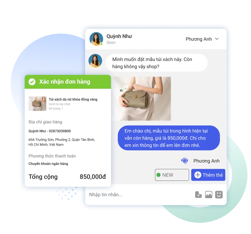 GoSOCIAL - Chat và lên đơn cùng lúc