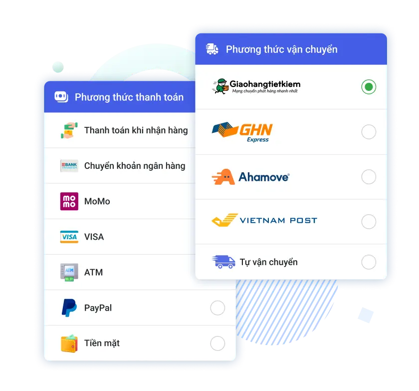 GoSOCIAL - Thanh toán và vận chuyển linh hoạt